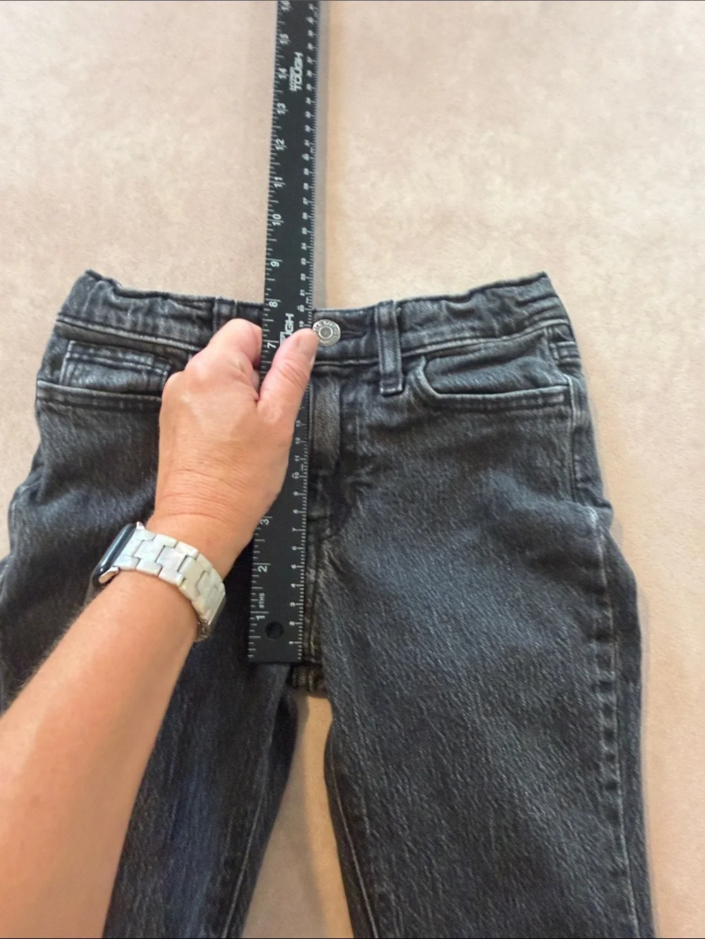 Old Navy High Rise Flare Jeans • size 8 • distressed black
